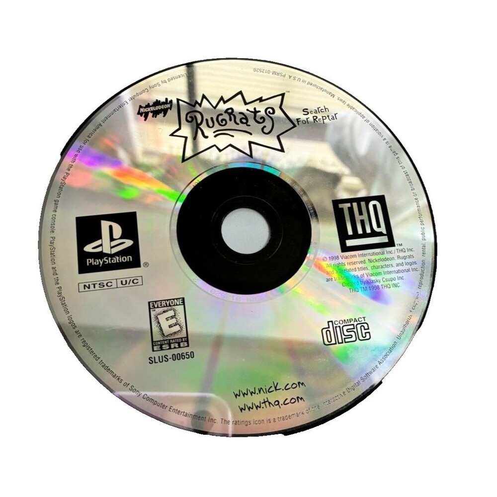 Rugrats Search for Reptar Sony PlayStation 1 Video Game 1998 Disc Only PS1